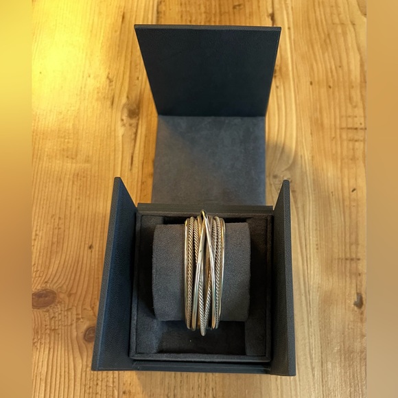 David Yurman Crossover Cuff bracelet sterling silver with box - Picture 3 of 12
